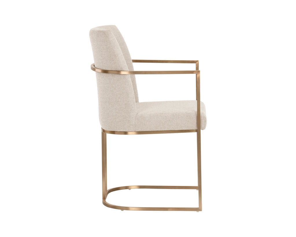 Rayla Dining Armchair - Belfast Oatmeal | Sunpan Furniture - 106727