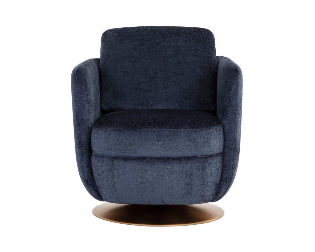 Gilley Swivel Lounge Chair - Bergen Navy | Sunpan Furniture - 109310