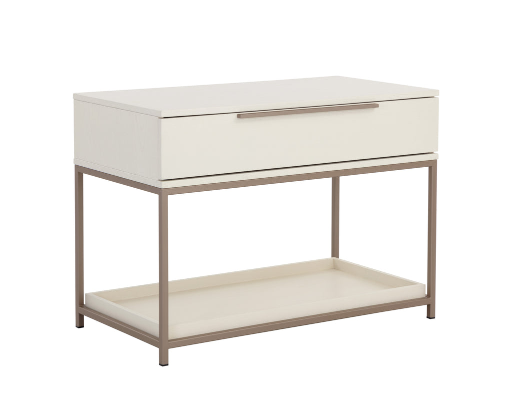 Rebel Nightstand - Large - Champagne Gold - Cream | Sunpan Furniture - 109074