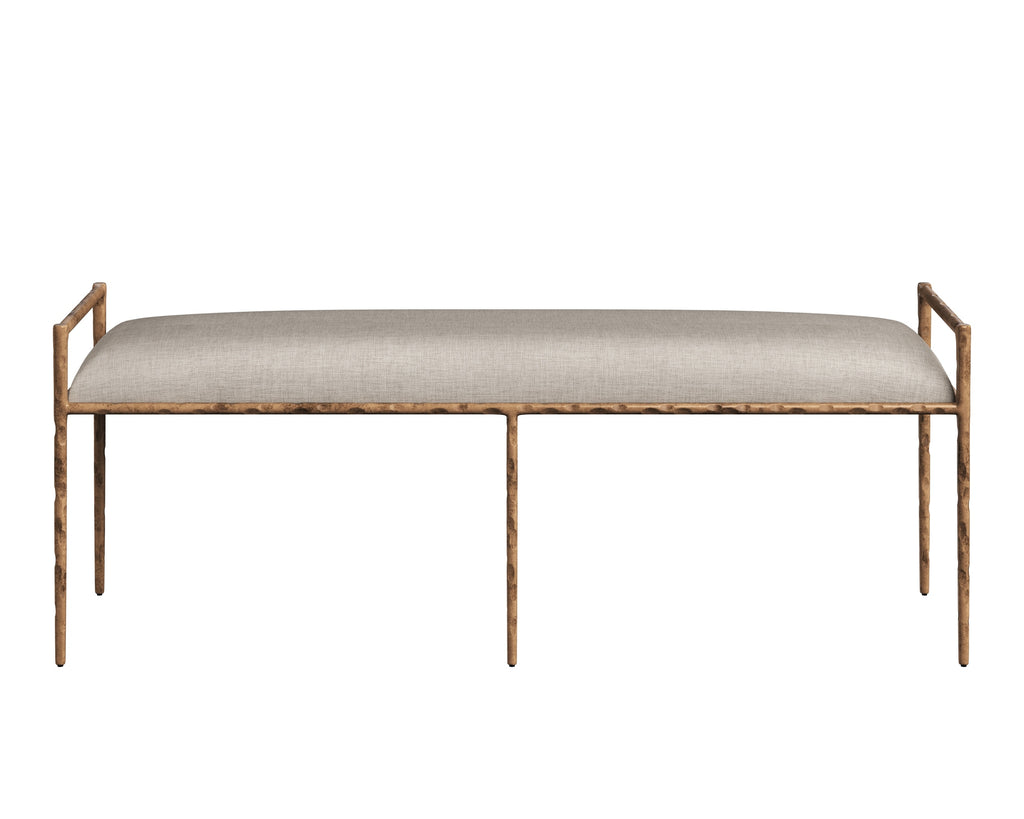 Esai Bench - Zenith Taupe Grey | Sunpan Furniture - 110136