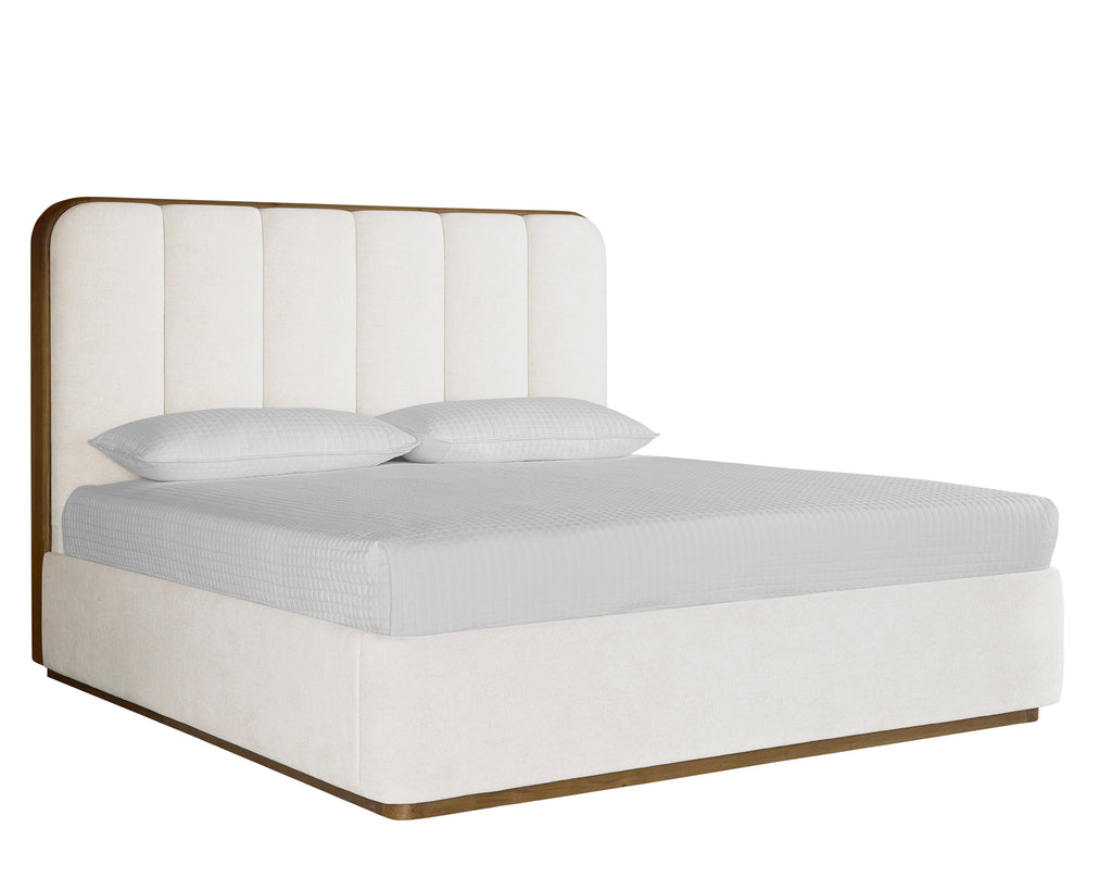 Jamille Bed - King - Eclipse White | Sunpan Furniture - 110749