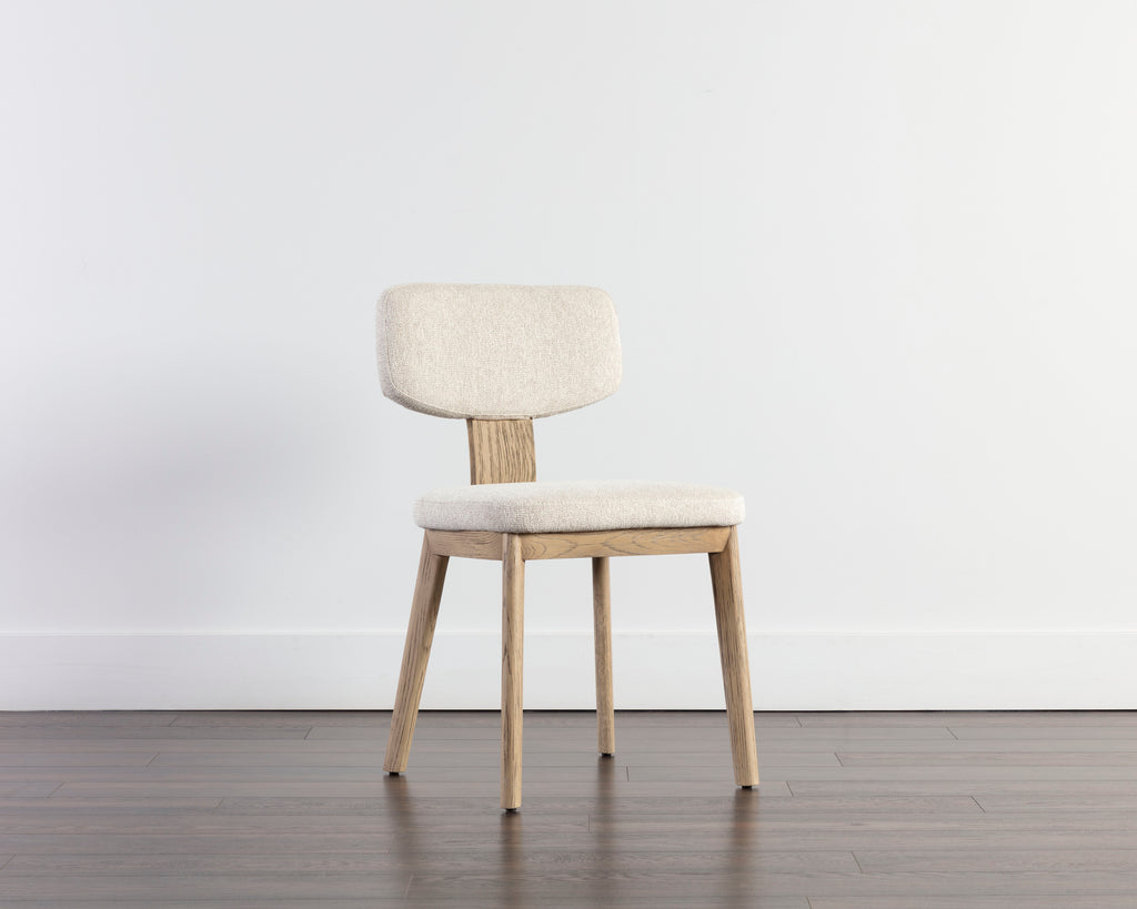 Rickett Dining Chair - Weathered Oak - Dove Cream | Sunpan Furniture - 107883