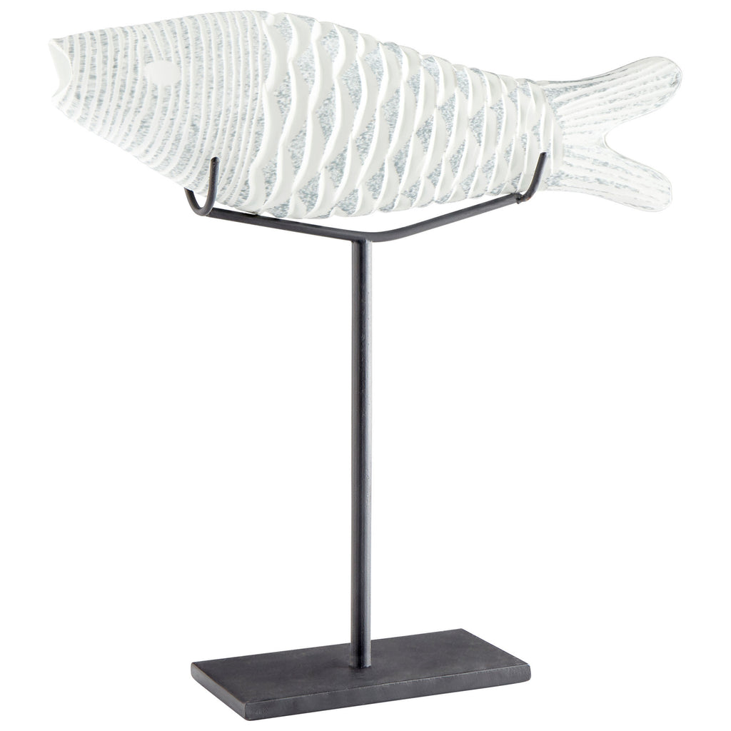 Grouper Sculpture - Clear And Frosted - Medium | Cyan Design