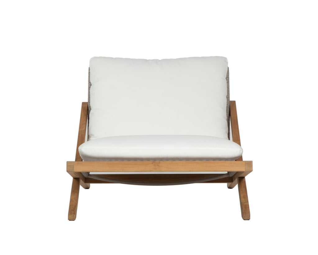 Bari Lounge Chair - Natural - Stinson White | Sunpan Furniture - 109461