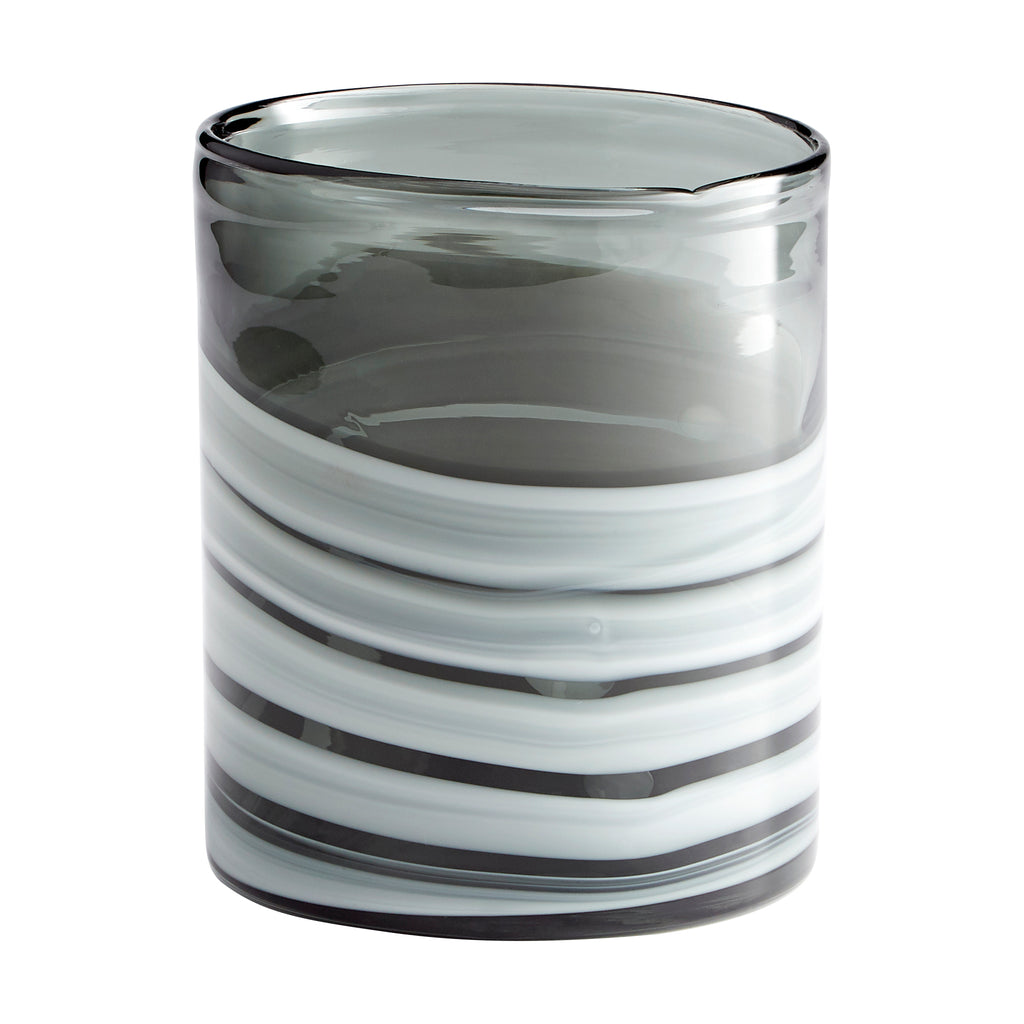 Torrent Vase - White And Silver - Short | Cyan Design