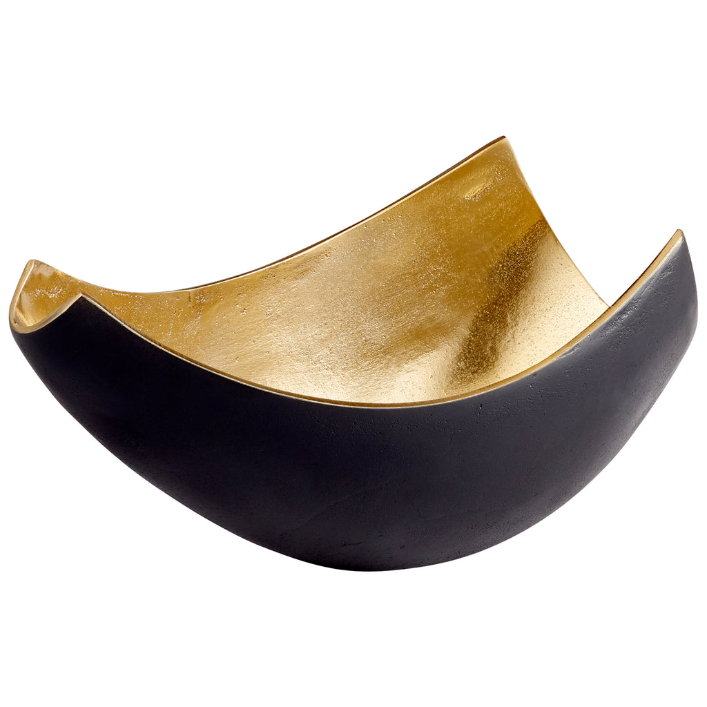 Boema Tray - Matt Black And Gold - Small | Cyan Design