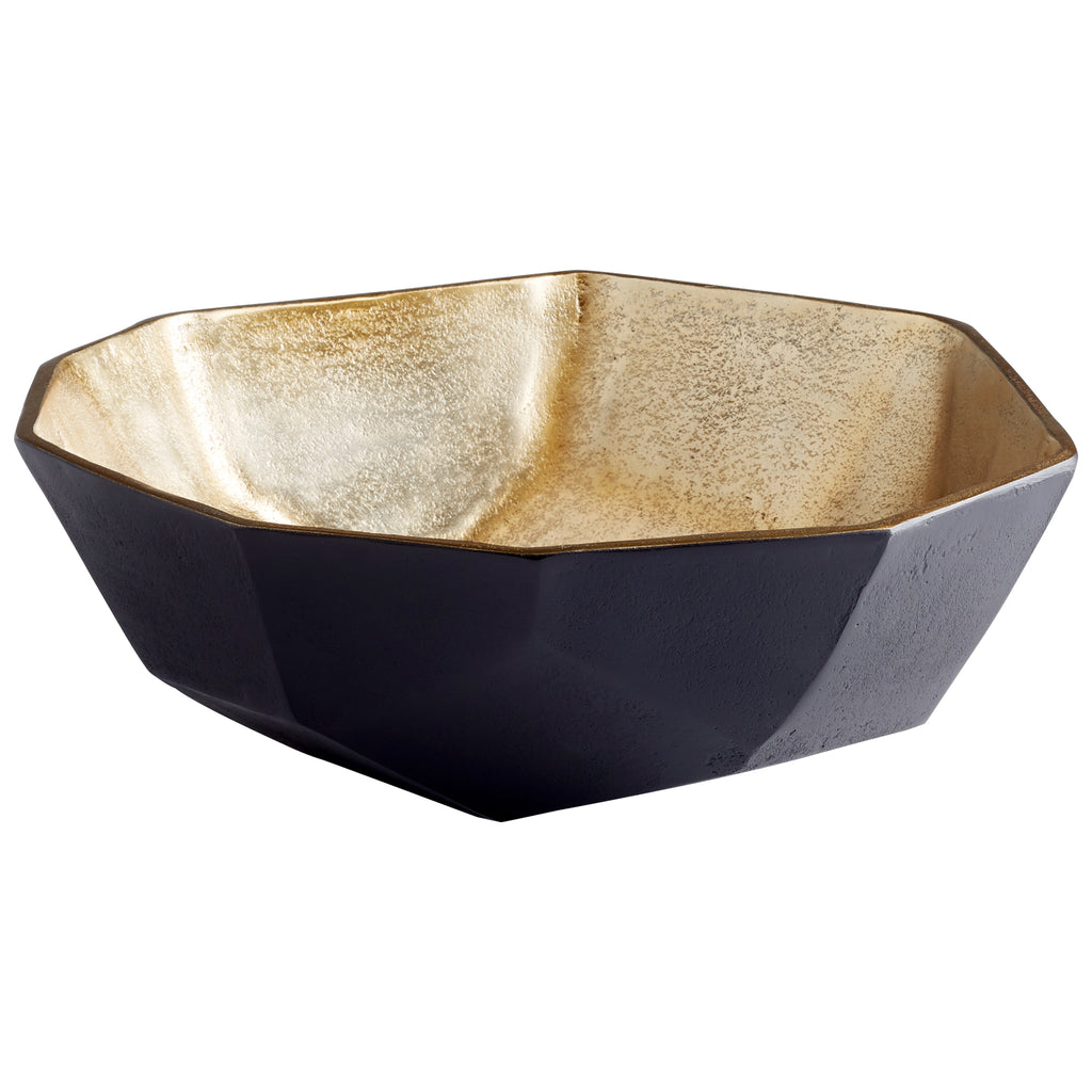 Radia Bowl - Matt Black And Gold - Small | Cyan Design