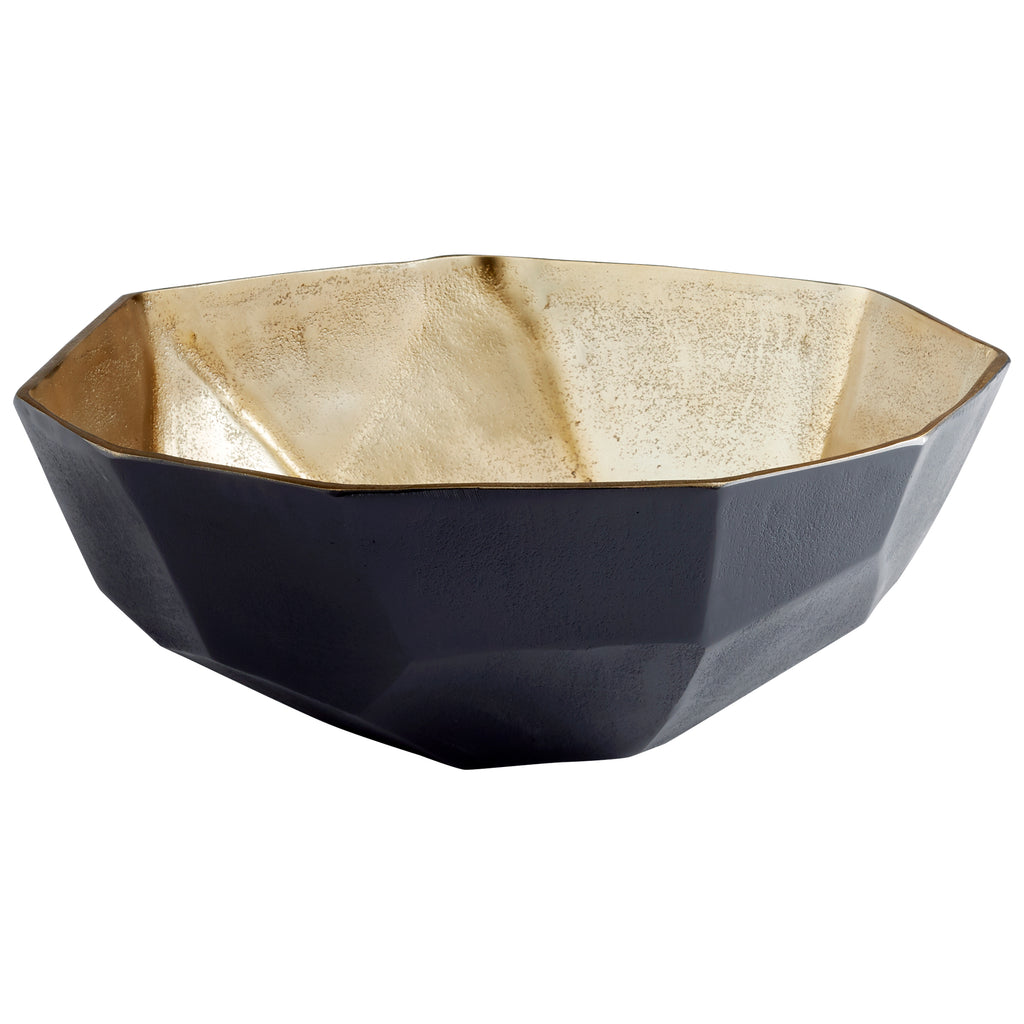 Radia Bowl - Matt Black And Gold - Medium | Cyan Design