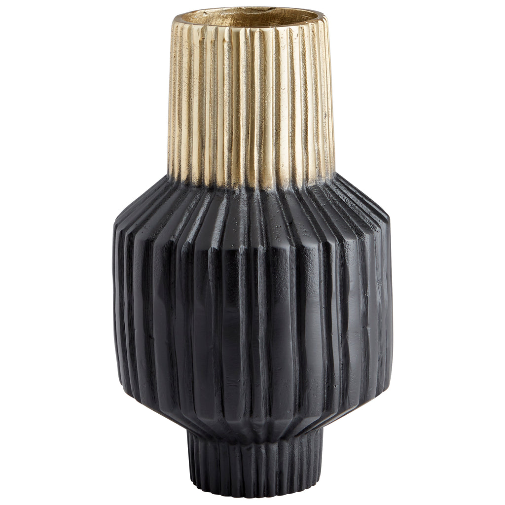 Allumage Vase - Matt Black And Gold - Small | Cyan Design