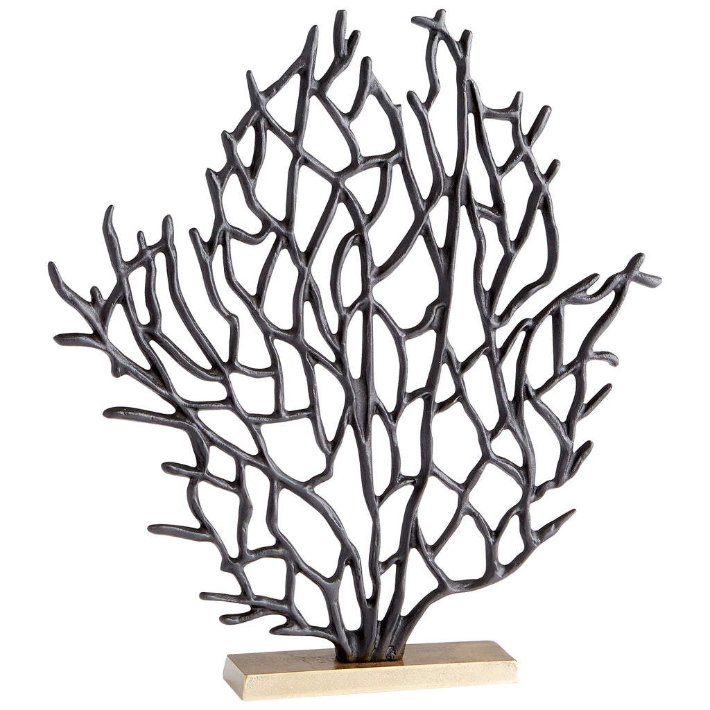 Bonzai Sculpture - Matt Black And Gold - Small | Cyan Design