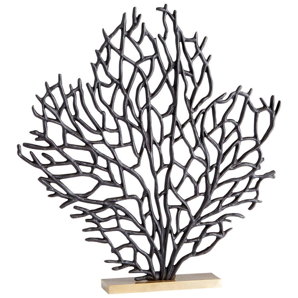 Bonzai Sculpture - Matt Black And Gold - Medium | Cyan Design