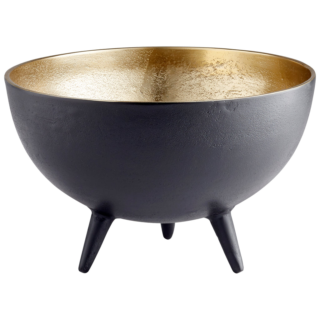 Inca Bowl - Matt Black And Gold - Medium | Cyan Design