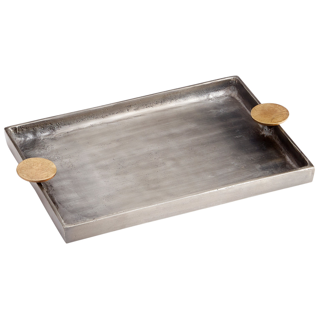 Obscura Tray - Silver And Gold - Small | Cyan Design