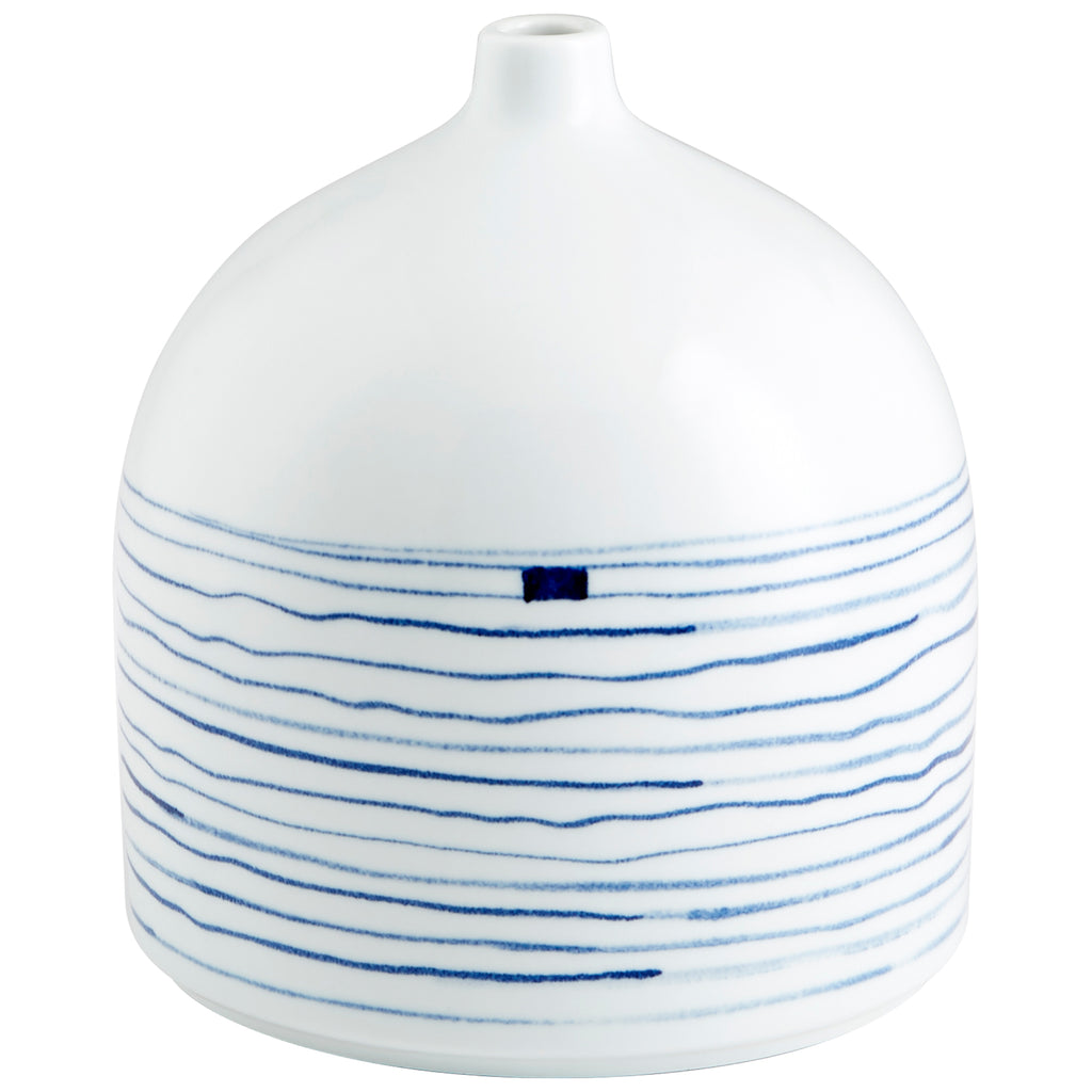 Whirlpool Vase - Blue And White - Small | Cyan Design