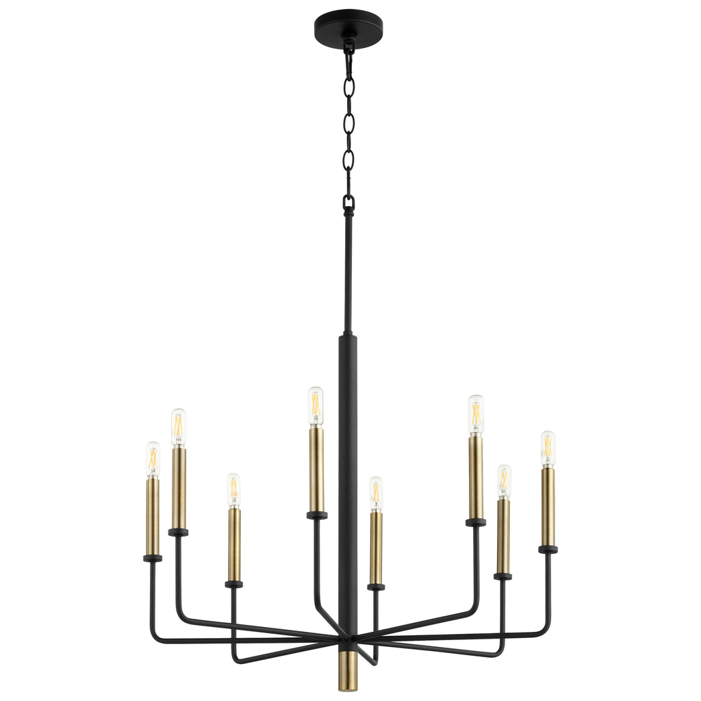 Apollo Chandelier - Noir & Aged Brass - Small | Cyan Design