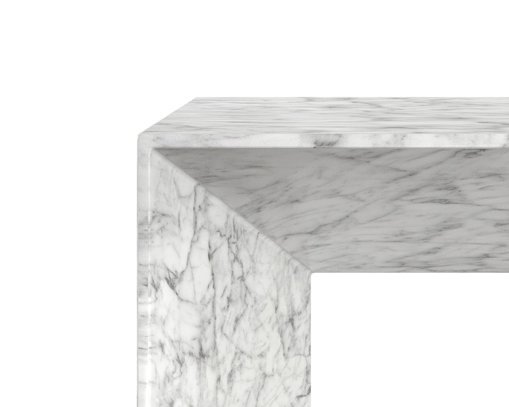 Nomad Coffee Table - Marble Look - White | Sunpan Furniture - 108025