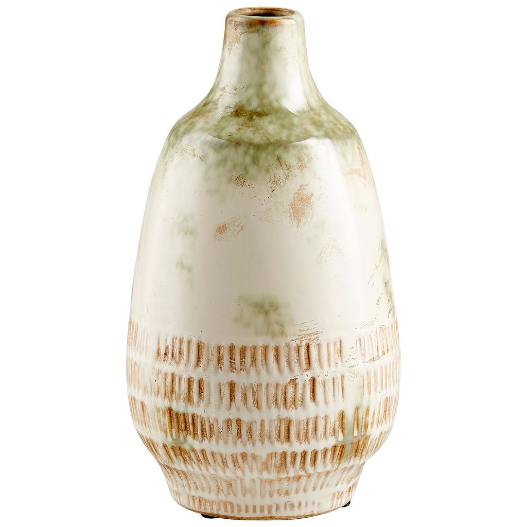 Yukon Vase - Olive Pearl Glaze - Large | Cyan Design