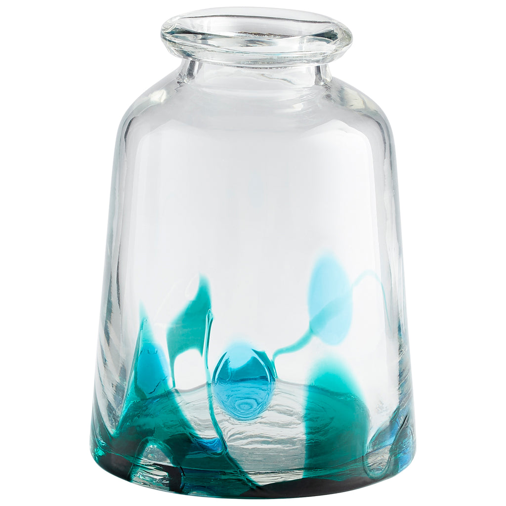 Tahoe Vase - Blue & Clear - Medium | Cyan Design