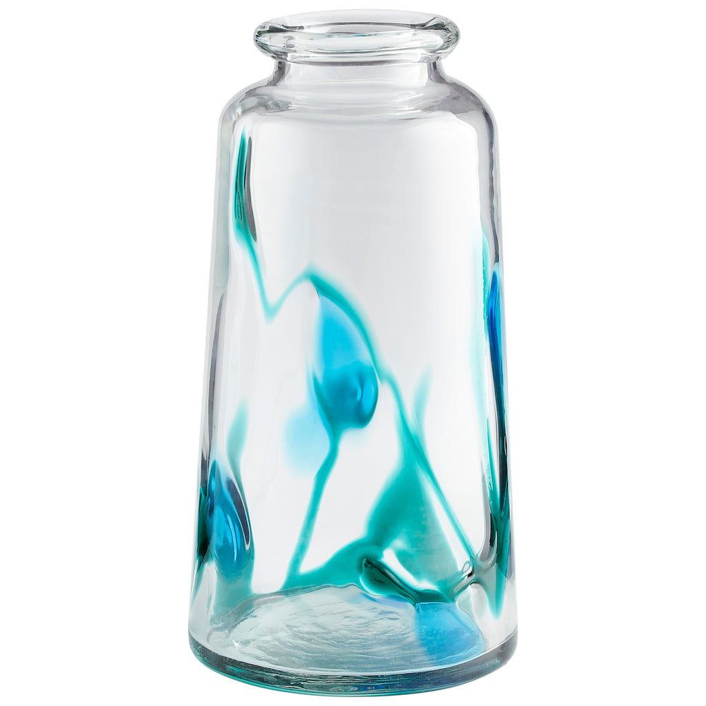 Tahoe Vase - Blue & Clear - Large | Cyan Design