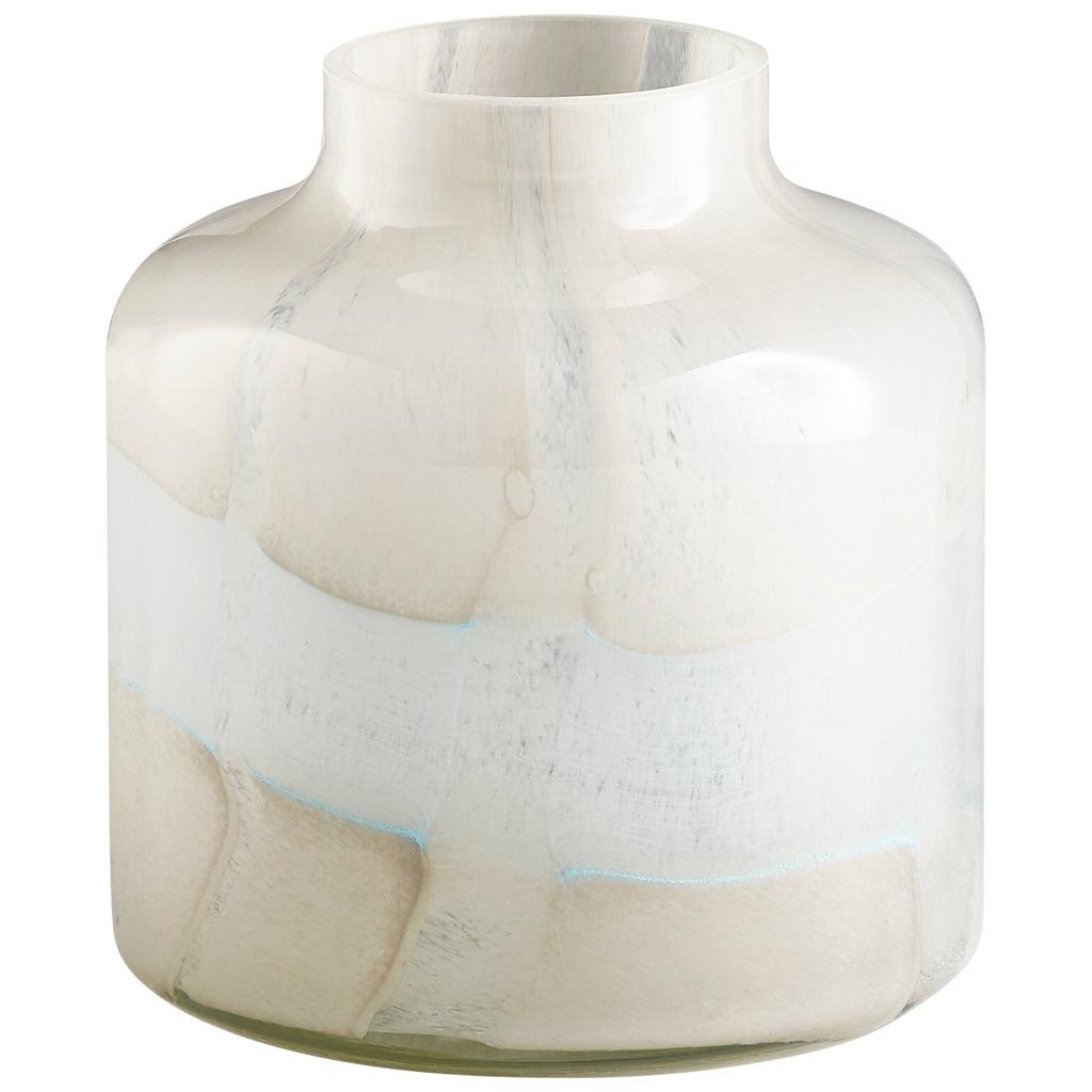 Lucerne Vase - Tan And Aqua - Small | Cyan Design