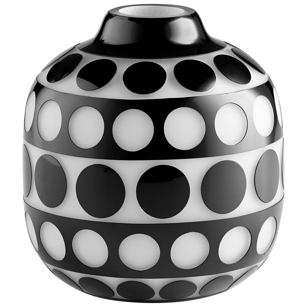 Petroglyph Vase - Black And White - Small | Cyan Design