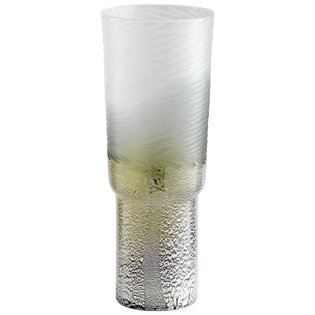 Canyonland Vase - Clear And Guilded Silver - Short | Cyan Design