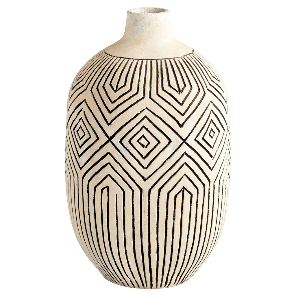 Light Labyrinth Vase - White - Small | Cyan Design