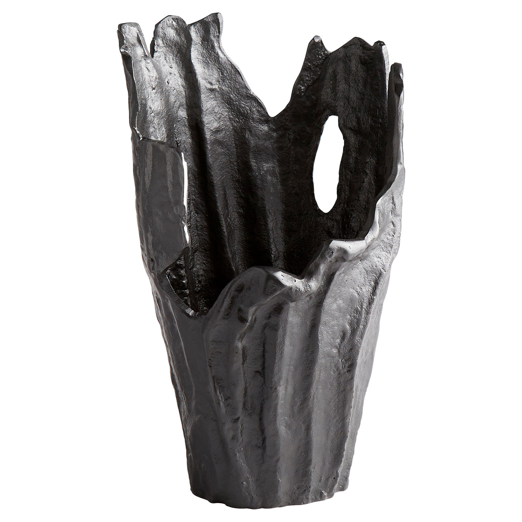 Pyroclastic Monochrome Vase - - Black - Small | Cyan Design