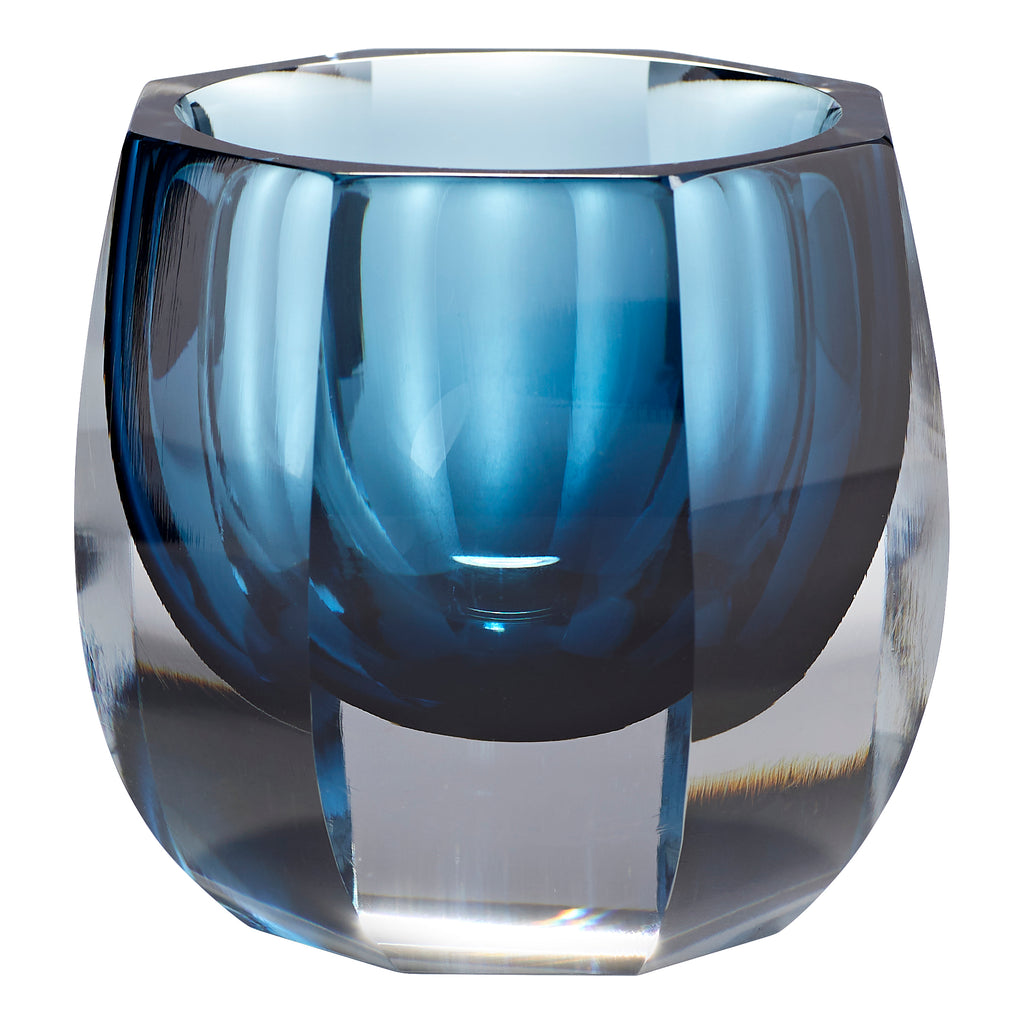 Azure Oppulence Vase - Blue & Clear - Small | Cyan Design