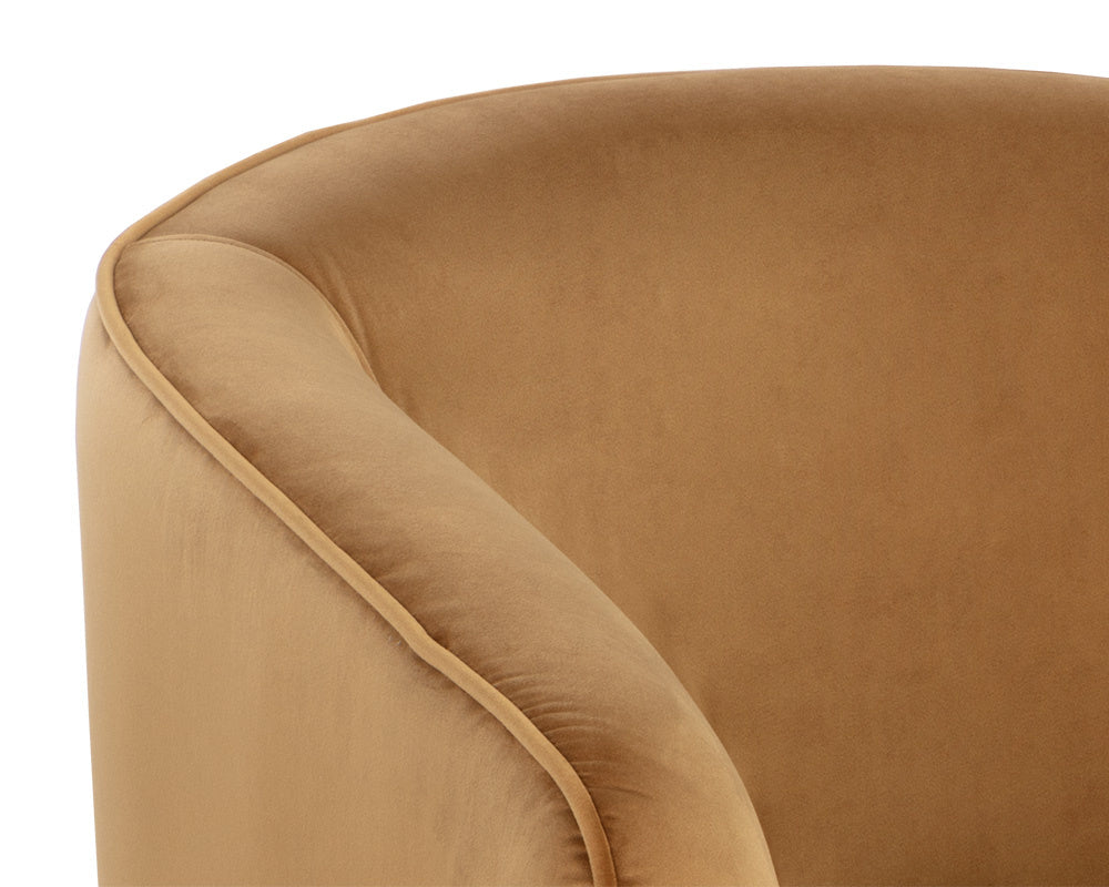 Hazel Swivel Lounge Chair - Dark Bronze - Gold Sky | Sunpan Furniture - 107966