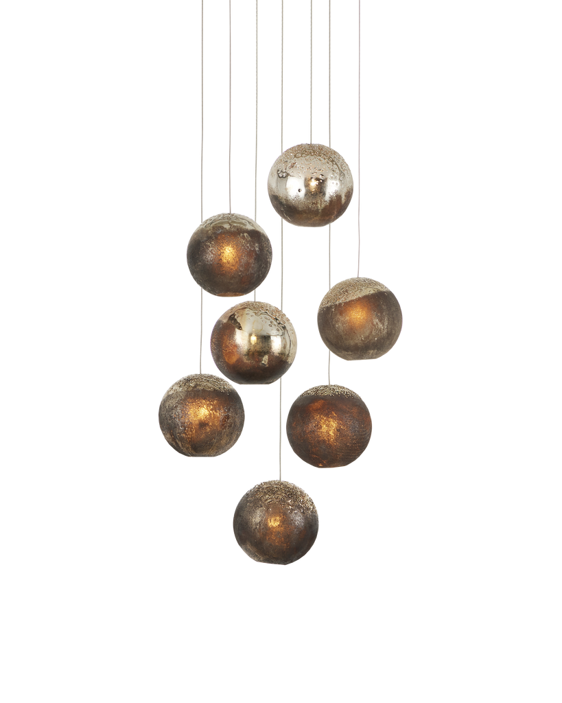 Currey & Co Pathos 7-Light Round Multi-Drop Pendant | 9000-1014