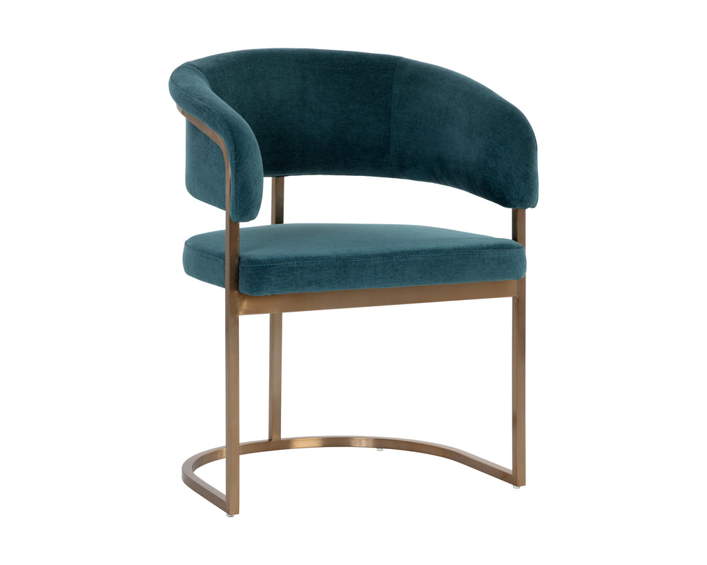 Marris Dining Armchair - Gold - Danny Teal | Sunpan Furniture - 109049