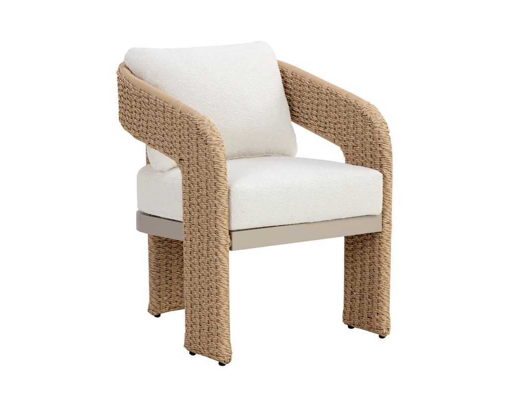 Pylos Dining Armchair - Natural - Louis Cream | Sunpan Furniture - 111597