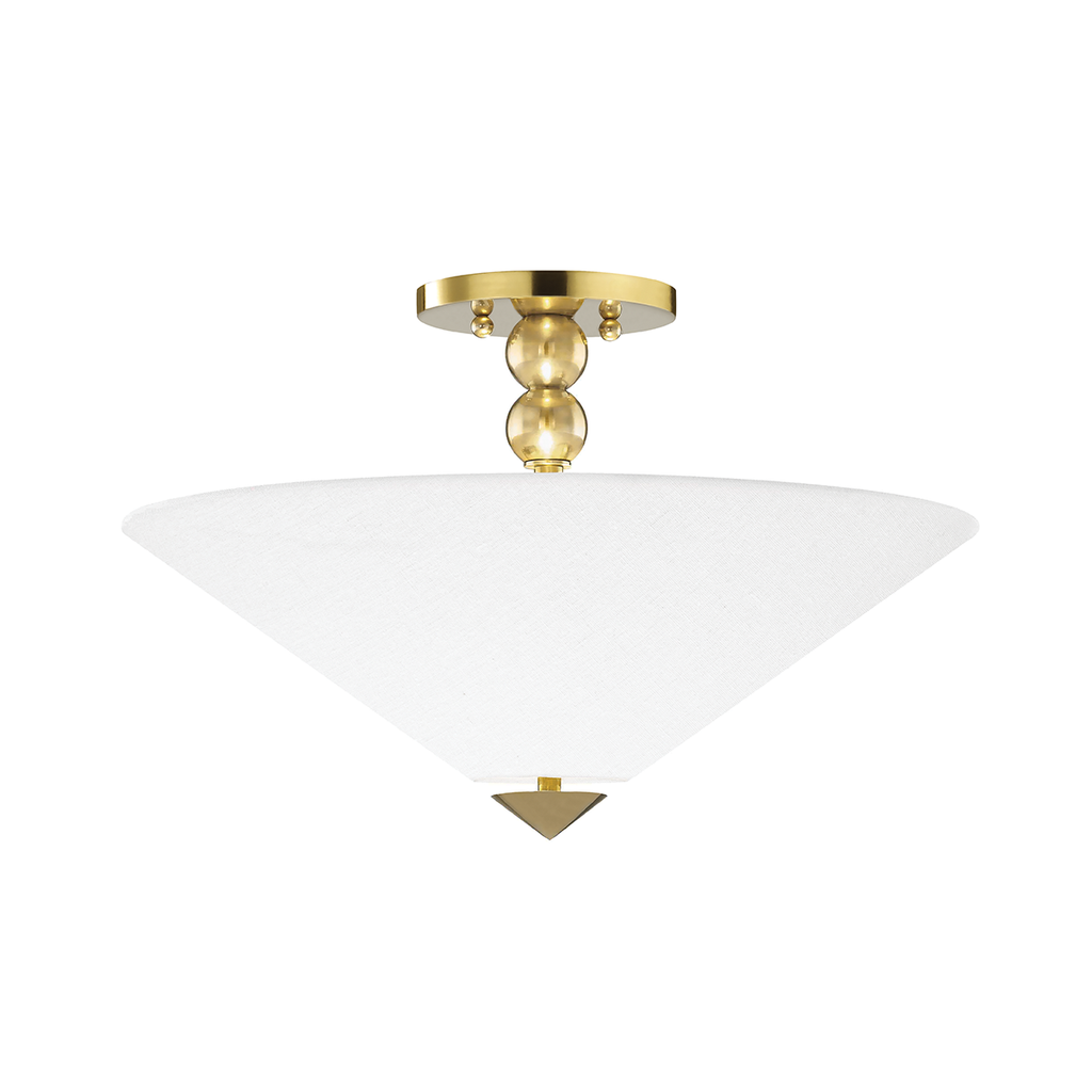 Flare Semi Flush | Hudson Valley Lighting - 1318-AGB