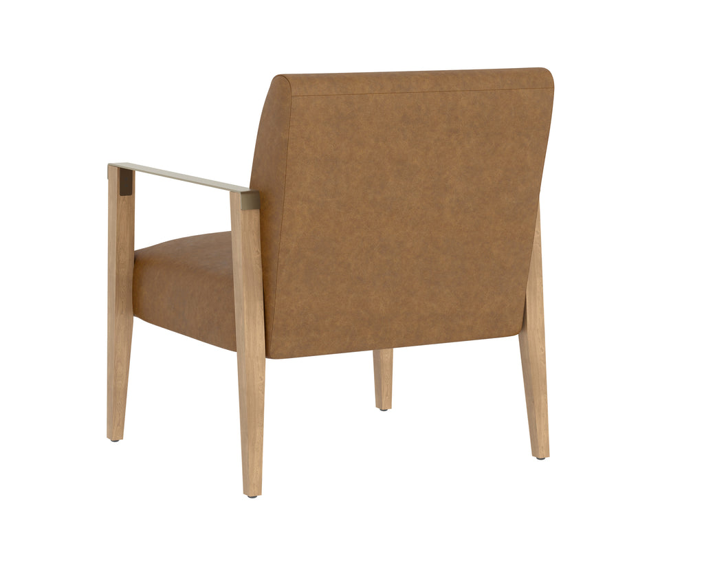 Earl Lounge Chair - Rustic Oak - Ludlow Sesame Leather | Sunpan Furniture - 110602