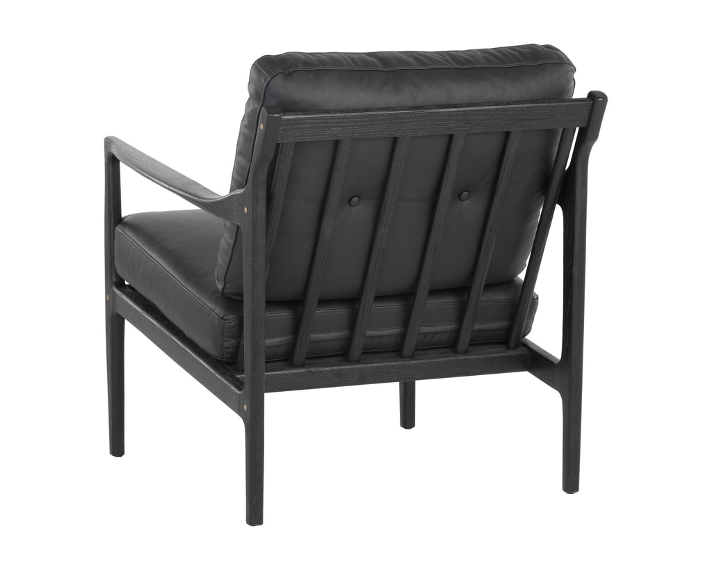 Gilmore Lounge Chair - Black - Black Leather | Sunpan Furniture - 106691