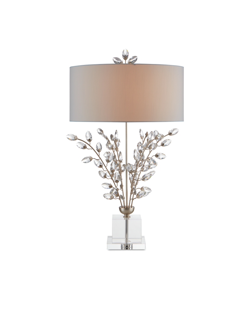 Currey & Co Forget-Me-Not Silver Table Lamp | 6000-0727