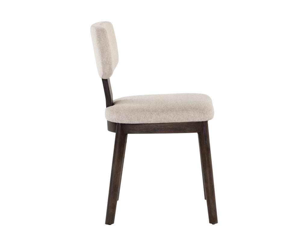 Rickett Dining Chair - Dark Brown - Dove Cream | Sunpan Furniture - 107881