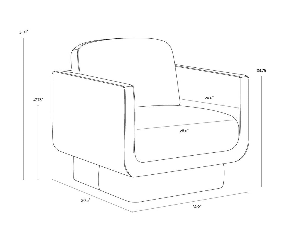 Everton Armchair - Meg Taupe | Sunpan Furniture - 110868