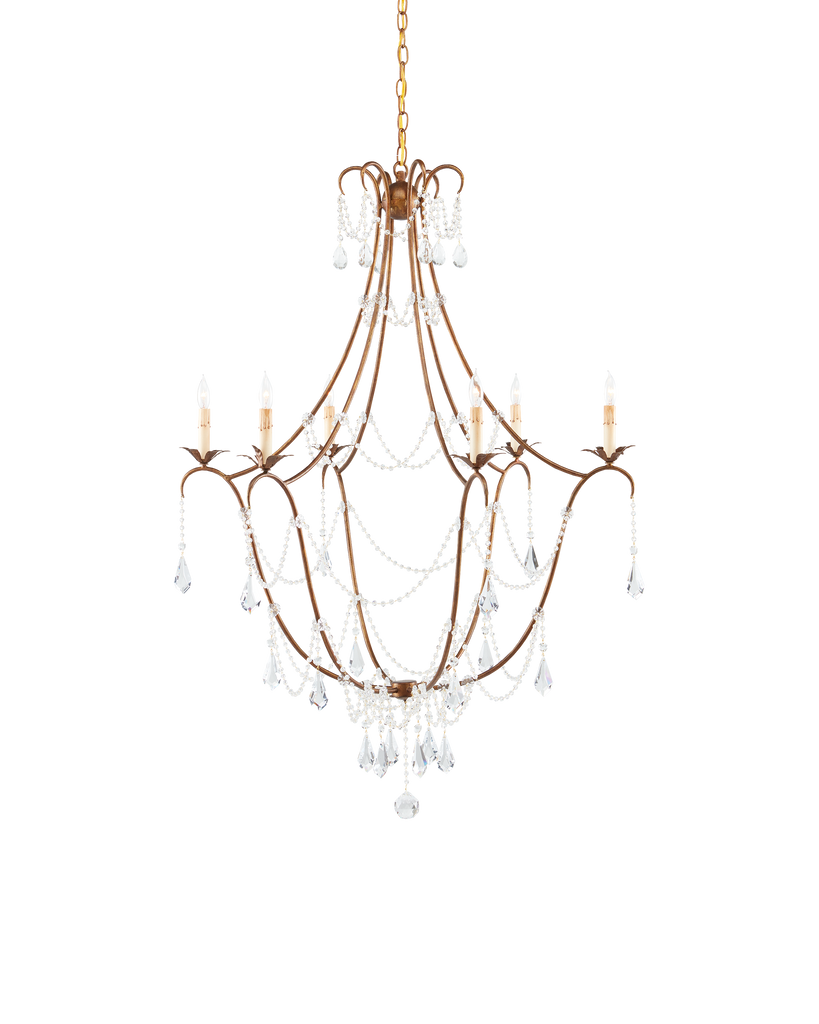 Currey & Co Elizabeth Gold Chandelier | 9048