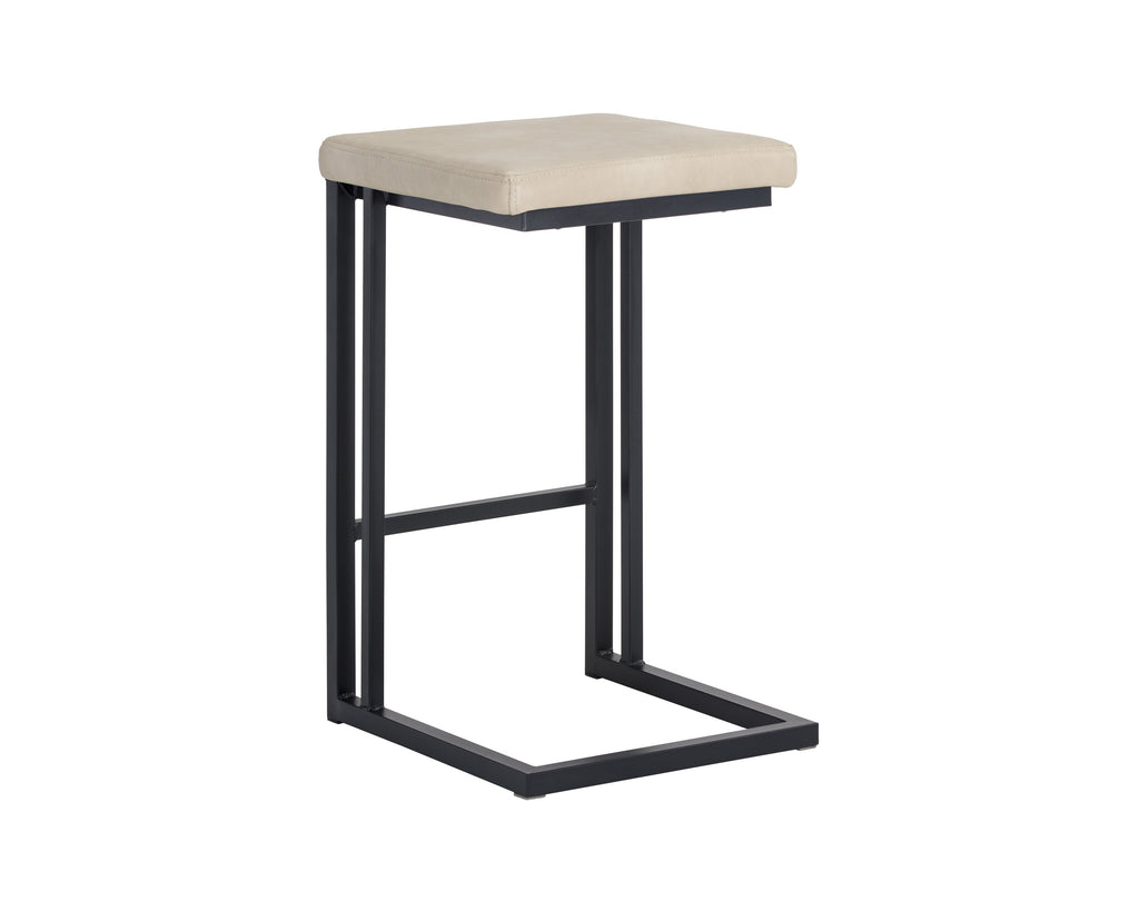 Boone Counter Stool - Black - Bravo Cream | Sunpan Furniture - 104958