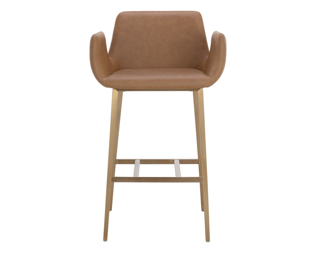 Lucano Barstool - Milliken Cognac | Sunpan Furniture - 111123