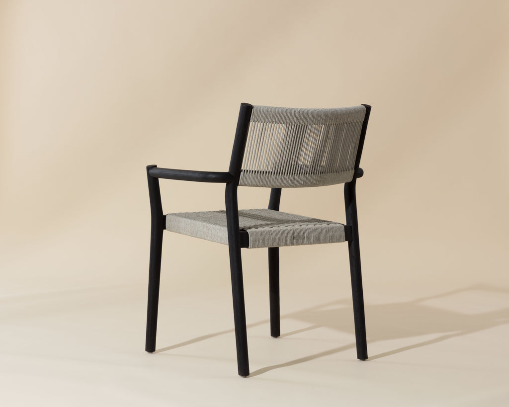 Kavala Stackable Dining Armchair - Charcoal | Sunpan Furniture - 111559