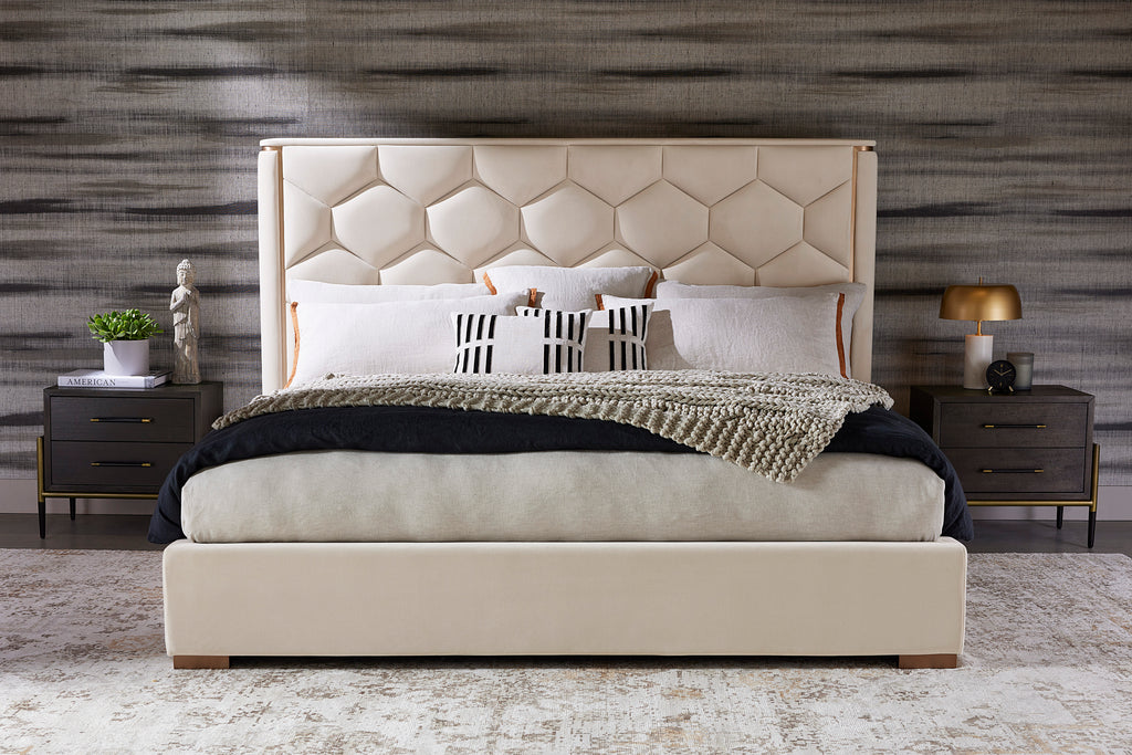 Alisha Bed - King - Meg Taupe | Sunpan Furniture - 108710