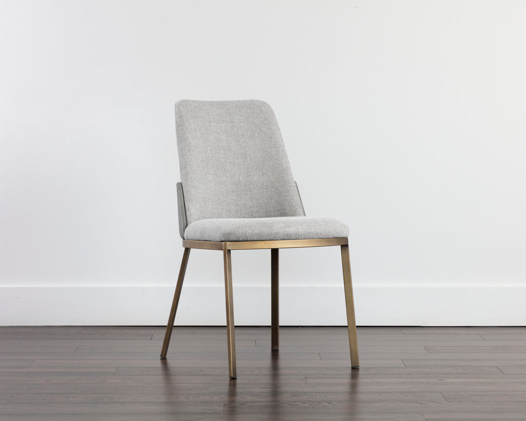 Marie Dining Chair - Belfast Heather Grey / Bravo Metal | Sunpan Furniture - 108546