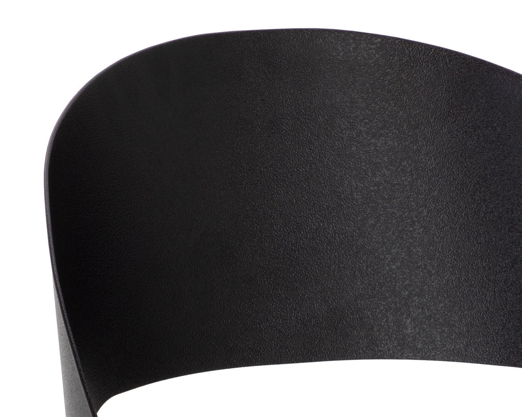 Dezirae Dining Chair - Black - Cognac Leather | Sunpan Furniture - 111040