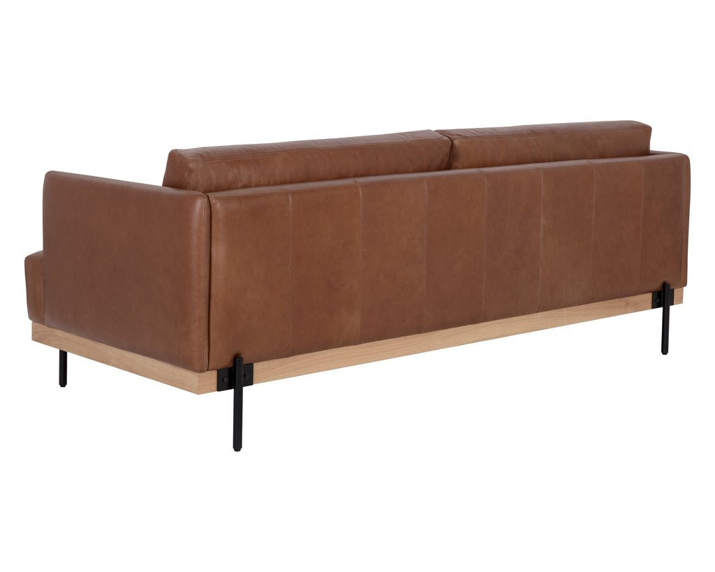 Saul Sofa - Shalimar Tobacco Leather | Sunpan Furniture - 111425