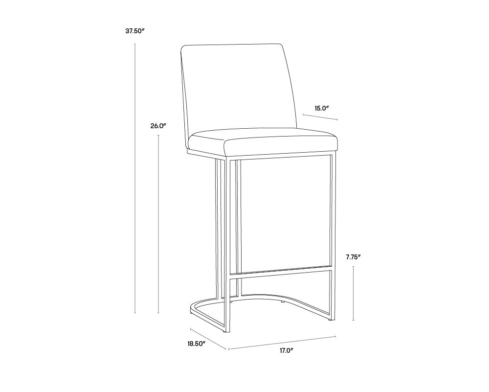 Rayla Counter Stool - Belfast Oyster Shell | Sunpan Furniture - 106686