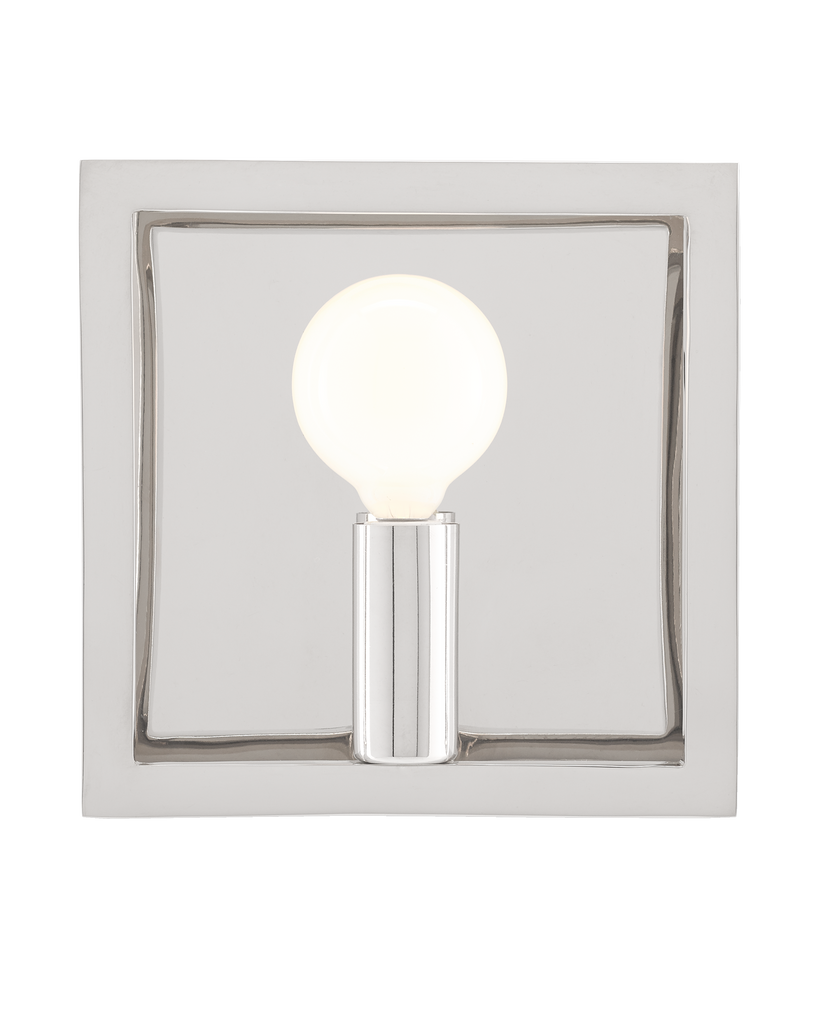 Quadrato Nickel Wall Sconce | Currey & Co - 5900-0037