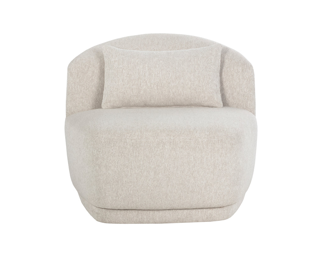 Soraya Swivel Armless Chair - Dove Cream | Sunpan Furniture - 107454